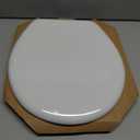 MAYFAIR 844BN 000 Toilet Seat with Brushed Nickel Hinges will Never Come Loose, ROUND , White, 1 Pack - ROUND