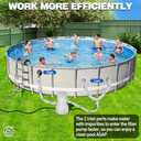 800 GPH Above Ground Pool Pump, Energy-Saving Cartridge Pool Filter Pump | Dual Action: Accelerate Water Flow & Capture Debris Quickly - Improve Water Clarity | Easy to Set Up - Gray