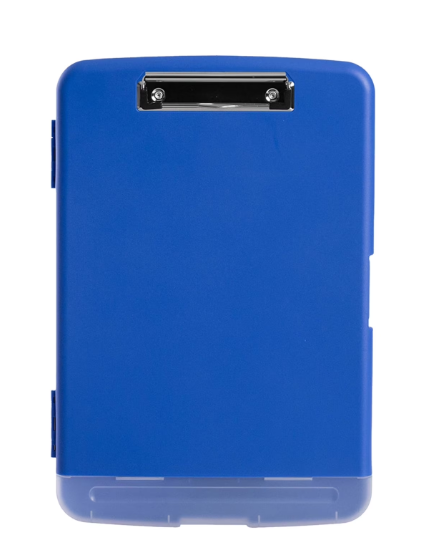 Lksixu High Capacity Storage Clipboard with Pen Holder & Low-Clip, A4, Plastic Blue, 0.99 lb