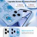 OOK Floral Case for iPhone 17 Pro Max, Cute Blue Sunflower Blooms | Soft TPU, Shockproof Protective Slim Flower Phone Cover for Women Girls