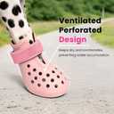 Dog Shoes for Hot Pavement - Comfortable Paw Protection for Medium & Large Dogs, Adjustable Strap & Non-Slip, Easy-Clean, Outdoor Sports Boots, Dog Booties for Summer Rain (Pink, M)