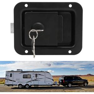 Trailer Shovel Door , Stylish Black Shovel Handle Heavy Duty Locking for Campers