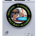 Equator All-in-one Washer Dryer Ventless FULLY BUILTIN 0-CLEARANCE 1.62cf/15lbs 110V 1400RPM