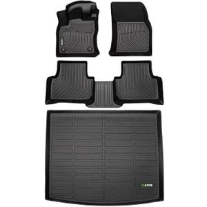 HAFIDI Floor Mats & Cargo Liner Set Fit for 2022 2023 2024 2025 Volkswagen Taos AWD All Weather Protection TPE Anti-Slip Car Full Set Floor Liners Custom VW Taos Accessories - Black