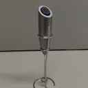 SIMPLETaste Milk Frother Handheld Battery Operated Electric Foam Maker, Drink Mixer with Stainless Steel Whisk and Stand for Cappuccino, Bulletproof Coffee, Latte (Gray)