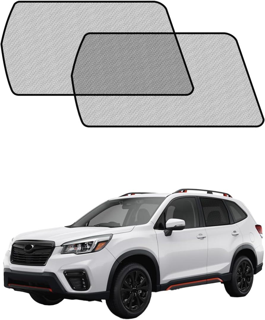 Car Window Shades for Subaru Forester(2019-2024), 2-Pack Rear Window Sun Shades for Baby  Breathable Mesh, UV & Heat Blocker, Privacy Protection for Camping, Travel, Sleep & Nursing