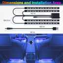 BFXM Led Lights for Car, Interior Car Lights with USB Adapter, Car Accessories Interior, App/Remote Control Music Sync Color Change Lights, Ambient Lighting for Cars, Truck, SUV (48LED Beads)