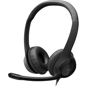 Logitech H390 Gaming Headphones, Wired Headphones with Mic, USB Headset with Microphone for PC, Noise Cancelling Microphone for Video Meetings, Music, Gaming - Black