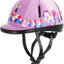 Adjustable Horse Riding Kids Helmet Equestrian for 2 to 6 Years Old, S Size and Head Size 48 to 54cm (Pink)