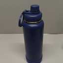 Takeya Actives Stainless Steel Water Bottle, Insulated Spout Lid, Keeps Drinks Cold 24 Hrs, Leakproof, Durable, Dishwasher Safe, Ideal for Gym, Travel, Fits Most Cup Holders, 40 oz/Midnight Blue