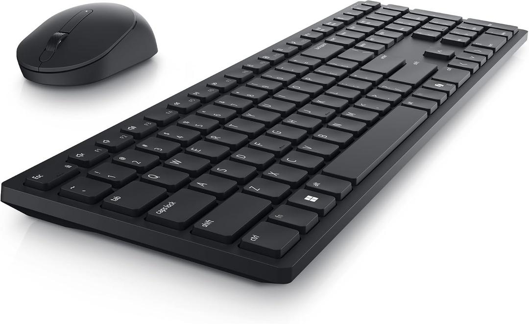 Dell Advanced Wireless Keyboard and Mouse – KM520 - Wireless, 2.4 GHz Interface, USB Wireless Receiver, Volume, Mute Hot Keys, 3 Mouse Buttons, US English - Black