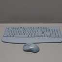 Wireless Keyboard and Mouse Combo, ULSOU 2.4G Full-Sized Ergonomic Computer Keyboard with Wrist Rest and 3 Level DPI Adjustable Wireless Mouse for Windows, Mac OS Desktop/Laptop/PC(Grey)