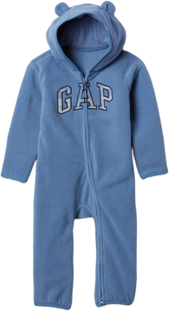 GAP Baby Fleece One-piece Outfit (12-18 Months, Bainbridge Blue)