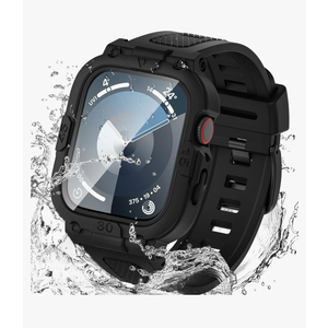 Goton 3 in 1 Waterproof Case and Band with Tempered Glass Screen Protector for Apple Watch Series 10 9 8 7 6 5 4 SE2 SE Ultra 45mm, Bumper Cover for iWatch Accessories