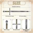 quescu Medieval Knight Toy Sword,35.6" Plastics Sword Medieval Warrior Costume Accessories for Renaissance Fair Cosplay,Props