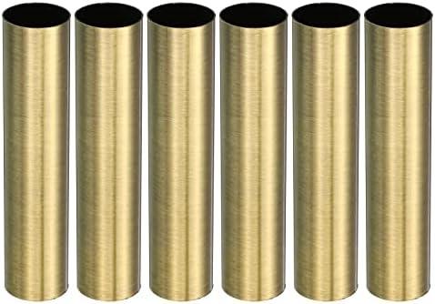 MECCANIXITY E12 Candle Socket Covers, 3.9 Inch Tall Metal Chandelier Sleeves Candelabra Base Sockets Fit to Most Chandeliers, Bronze 6 Pcs