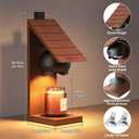 Wooden Candle Warmer Lamp - Rustic Cabin-Shaped Wax Melter with Vintage Farmhouse Charm, Wall-Mountable Flameless Candle Heater for Scented Wax, Decorative Night Light for Home, BedroomNew home