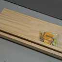 AZSKY 36 Inch Picture Ledge Shelf Solid Wood Large Floating Shelves Wall Mounted Rustic Natural Shelves for Home, Living Room, Bedroom, Bathroom, Office 3 Same Sizes, 36in Set 3