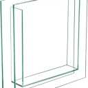 Royal Imports Flower Glass Vase - Flat Square Trim - 12"x12" Tall, Clear - Decorative Modern Floral Centerpiece Accent for Home Decor Living Room Bathroom, Kitchen, Shelf, Table, Entryway, Wedding