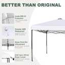 10x10 Canopy Replacement Top with Air Vent PU Coated for Straight Leg Canopy Frame,(Pure White)