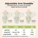 3-Pack Organic Baby Swaddle Sleep Sacks - Swaddles for Newborns, Infant 0-3 Months, Baby Girls, Boys, Soft & Snug Newborn Sleep Sack, Nursery Swaddling Blankets (Bunnies, XS)