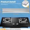 11NBBKGDDS Universal Front Control Freestanding Range Stainless Backguard with 29.75" W×4.75" T×0.25" D Compatible with all brands of 30" Backsplash & Stove,Include Frigidaire Whirlp
