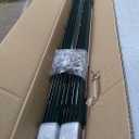 5 Feet (L) Fence Post 10 Pack Metal Fence Posts, Green Garden Fence Post with 20 Zip Ties and 20 Metal Clips, for Wire Fencing, Yard, Lawn, Outdoor Landscaping