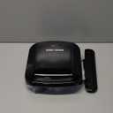 George Foreman 4-Serving Removable Plate Electric Grill and Panini Press, George Tough Non-Stick Coating, Drip Tray Catches Grease, Black