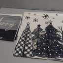 4pcs Cloth Napkins,Merry Christmas Tree Blue Check Reusable Dinner Napkin Washable Soft Kitchen Napkins,Winter Snowflake Retro Linen Absorbent Cloth Napkin for Holiday Party Wedding (20" x 20" (Set of 4))