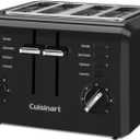 Cuisinart 4-Slice Compact Plastic Toaster, Black, CPT-142BKP1
