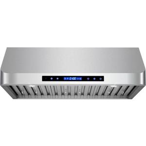 COSMO COS-QS75 30 in. Haven Collection 500 CFM Ducted Under Cabinet Range Hood, Touch Controls, LED Lights, Stainless Steel