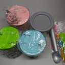 Creami Pints and Lids for Ninja - 4 pack Creamy Icecream Containers Cups Jars Tubs Canisters Set, Smoothie Pot Compatible with NC299AMZ & NC300s Series Creamer Ice Cream Maker Machine Accessories