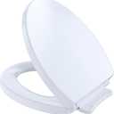 TOTO SoftCloseSlow Close Round Toilet Seat and Lid,Cotton White - SS113#01