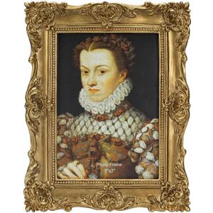 Vintage Picture Frame 5x7 - Ornate Gold Frame for Wall or Tabletop Display, Perfect for Home Decor, Photos, and Art