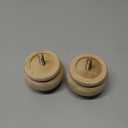2 Inch Wooden Furniture Legs, Solid Wood Unpainted Replacement Furniture Legs, Ottoman/Loveseat Replacement Legs, Cabinet Legs/Desk/Sofa/Bookcase Round Bun Feet Set of 4 (2 Inch)
