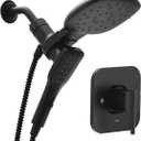 Moen Ronan Matte Black Single-Handle Modern Shower Faucet with Square Handheld Rain Shower Spray Head Featuring Magnetix, Valve Included, 82023BL
