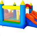 HuaKastro 16.3x7.2FT Kids Inflatable Obstacle Bounce House with Dual Racing Slides, Crawl Tunnels, Climbing, Obstacles, Jumping All in One Castle Great for Children's Outdoor Party - with Blower