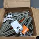 Amazon Basics Slim, Velvet, Non-Slip, Durable Suit Clothes Hangers for Closet, Coats, Pants, Shirts, Gray/Silver, Pack of 100