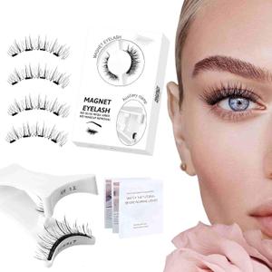 1 pair of reusable Magnetic Eyelashes, no glue required, magnetic eyelashes natural look set, easy to apply and remove (912)