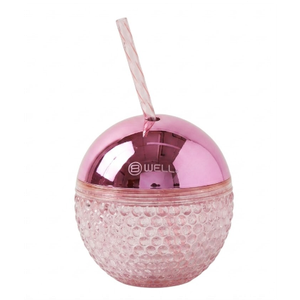 B•WELL Pink Disco Ball Tumbler Water Bottle