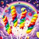 Rainbow Twisty & Swirl Lollipops 32 Pack, Unicorn Candy Twist Lollipops Individually Wrapped Suckers, Kid's Lollipops Candy Bulk for Birthday Party Favors, Mixed Fruit Flavor