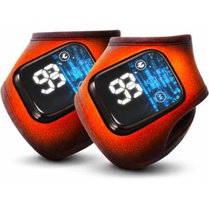 Cordless Foot & Ankle Massager with Heat & Vibration, Adjustable Heated Wrap for Heel, Arch & Ankle Comfort, Portable Rechargeable Foot Relaxation Device with Extension Strap (2)