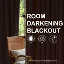 96 inches Long Brown Velvet Blackout Curtains for Living Room Bedroom Luxury Vintage Light Blocking Thermal Insulated Pinch Pleated Drapes, Tan 2 Panels with Hooks Track,Sliding Door,Terracotta