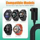 AGVEE 3.3ft Angled Replacement Charger Cable for Coros Smartwatch, 90 Degree Braided Cord for Coros Pace 3/Pace 2/Apex 2 Pro/Apex 2/Apex/Vertix 2/Vertix, Black