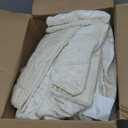 DOWNCOOL 3 Pieces Velvet Quilt Set King Size, Cream White | All Season Soft Lightweight Quilted Velvet Bedspread Coverlet Bedding with 2 Pillow Shams