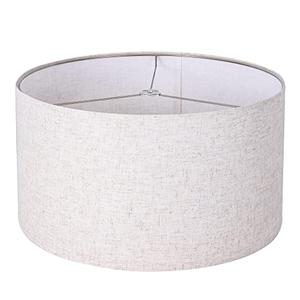 Wellmet Self-assembly Lampshade, Drum Lampshade for Table Lamp, Bedside Lamp, Floor Lamp, Fabric Replacement Lamp Shade Classic Modern Style, Spider Fitter