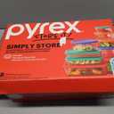 Pyrex 18-piece Large Rectangular Microwave Safe Glass Food Storage Set with Color-coded Lids