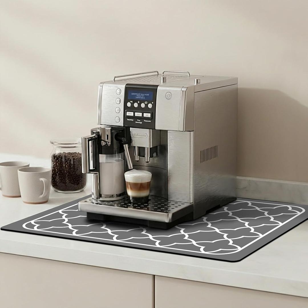 Dish Drying Mats for Kitchen Counter, Waterproof Coffee Mat for Countertop, Under Sink Mats, Coffee Bar Mat Accessories (16" x 21.6")
