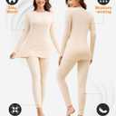 BESTENA Thermal Underwear for Women Base Layer Cold Weather Thermal Set Long Johns Women Thermal Set (Yellow)