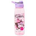 Silver Buffalo Sanrio Hello Kitty and Friends Kuromi Cherry Hearts Water Bottle with Screw-On Lid, 28 Ounces